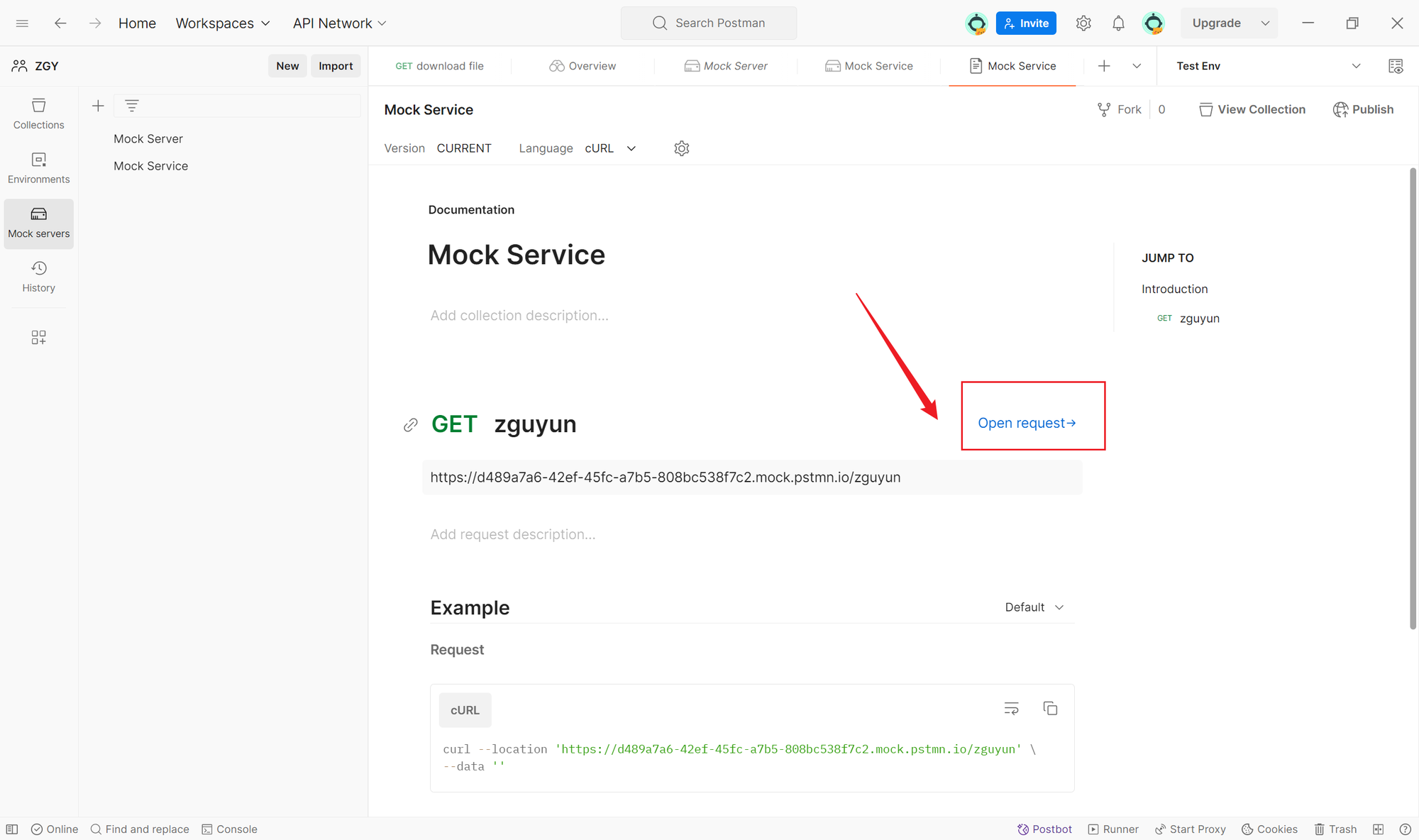 enable and utilize the Mock server in Postman