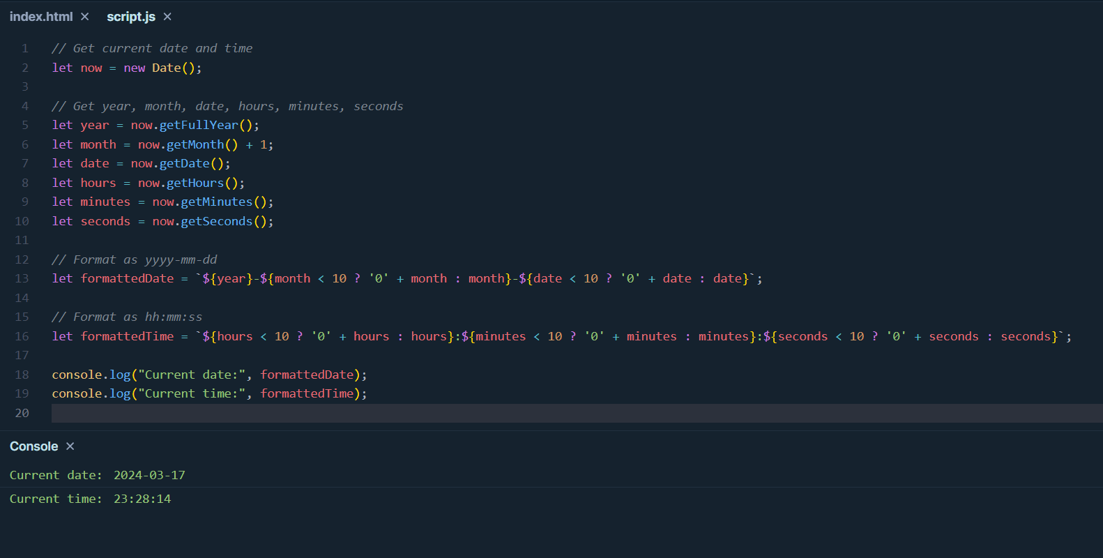 format dates in JavaScript