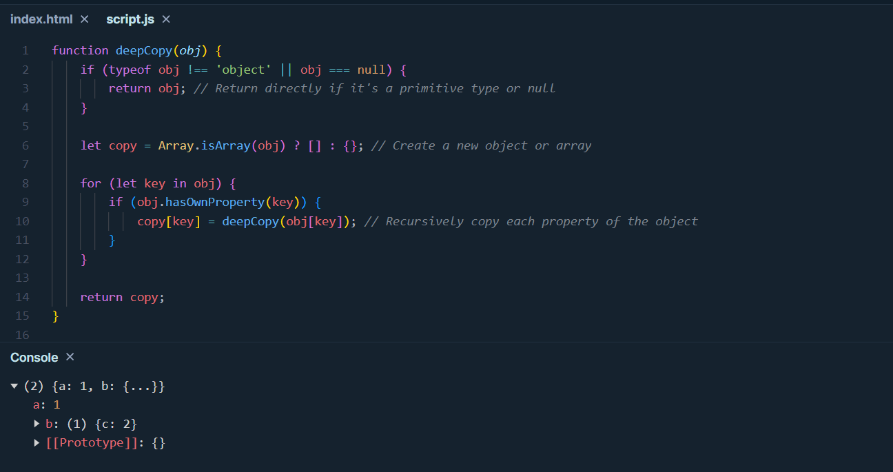 copy an array in JavaScript