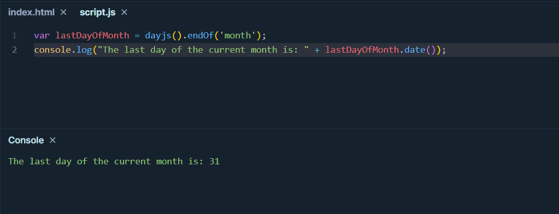 How to Get Last Day of Month in JavaScript？